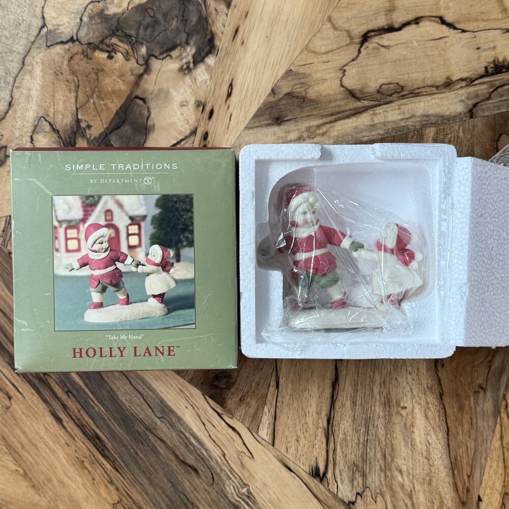 2002 Department 56 "Take My Hand" Simple Traditions Holly Lane Figurine, Holiday - Picture 14 of 14